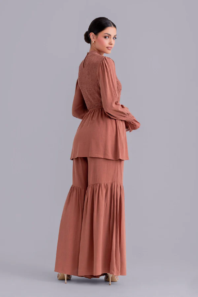 Picture of Krina Linen Smock Pant and Top Set