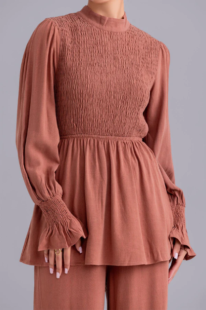 Picture of Krina Linen Smock Pant and Top Set