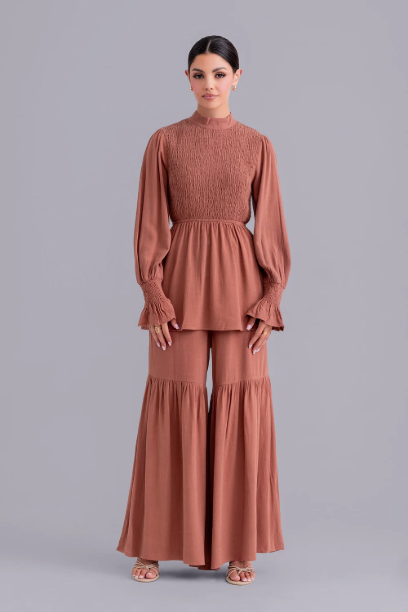 Picture of Krina Linen Smock Pant and Top Set