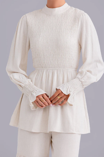 Picture of Krina Linen Smock Pant and Top Set