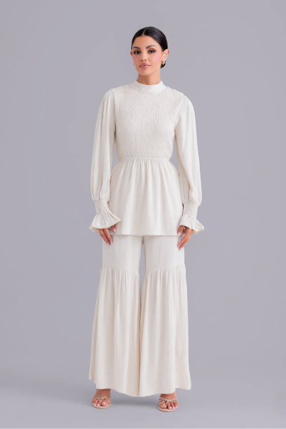 Picture of Krina Linen Smock Pant and Top Set