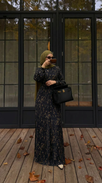 Picture of Qamar Long Sleeve Maxi Dress