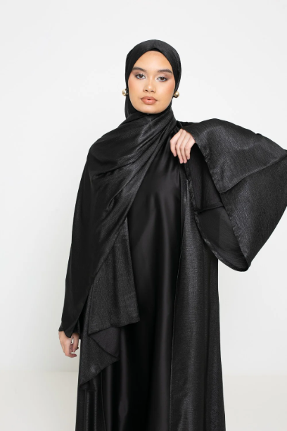 Picture of Black Abaya Shine Set