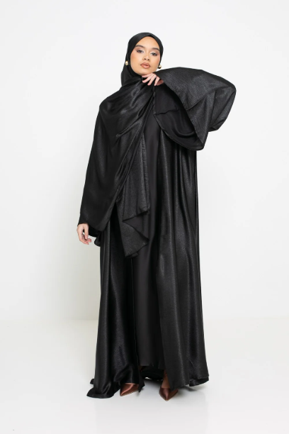 Picture of Black Abaya Shine Set