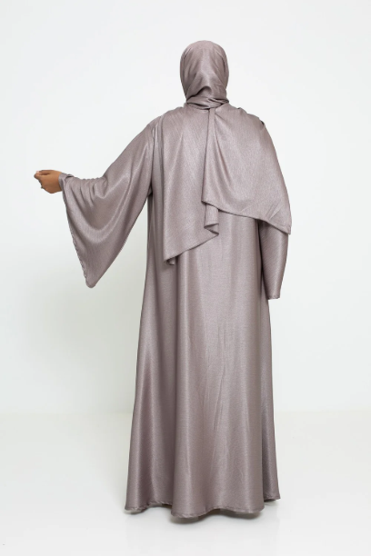 Picture of Abaya Shine Taupe Pink Set