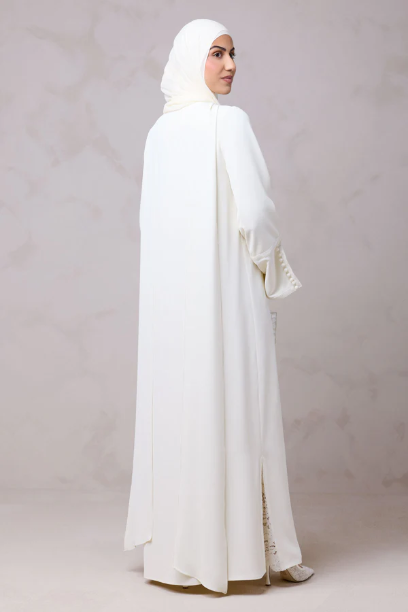 Picture of Layali Lace Embroidered Abaya & Hijab Set