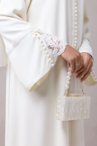 Picture of Layali Lace Embroidered Abaya & Hijab Set