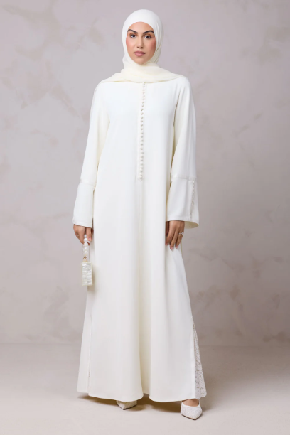 Picture of Layali Lace Embroidered Abaya & Hijab Set