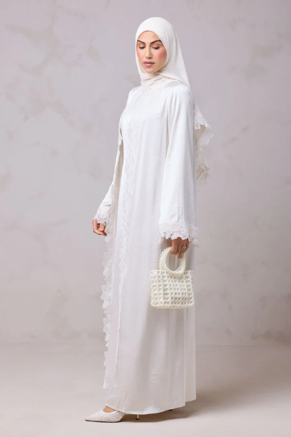 Picture of Amani Lace Trim Abaya & Hijab Set