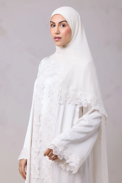 Picture of Amani Lace Trim Abaya & Hijab Set