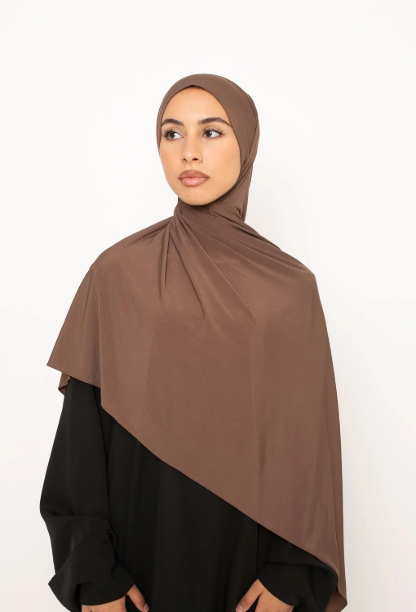 Picture of Ready-to-tie hijab Premium jersey taupe brown