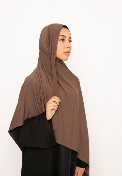 Picture of Ready-to-tie hijab Premium jersey taupe brown