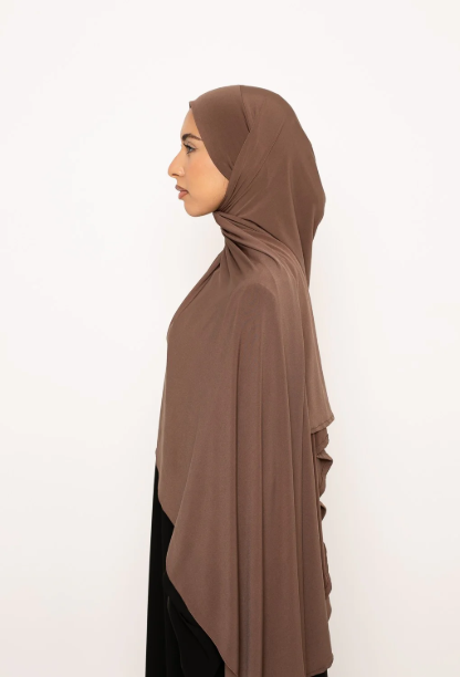 Picture of Ready-to-tie hijab Premium jersey taupe brown