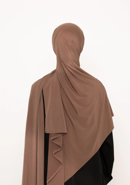 Picture of Ready-to-tie hijab Premium jersey taupe brown