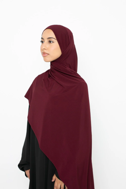 Picture of Ready-to-tie hijab Premium jersey burgundy