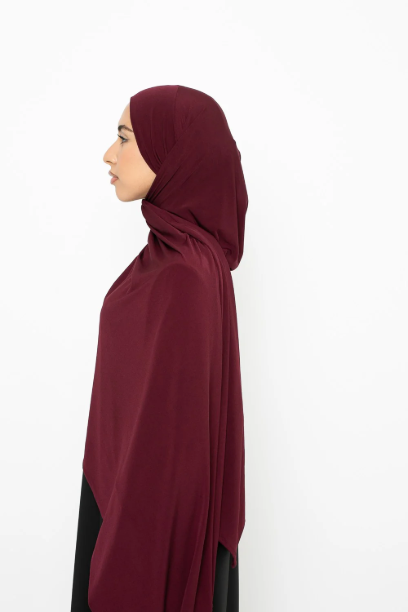 Picture of Ready-to-tie hijab Premium jersey burgundy