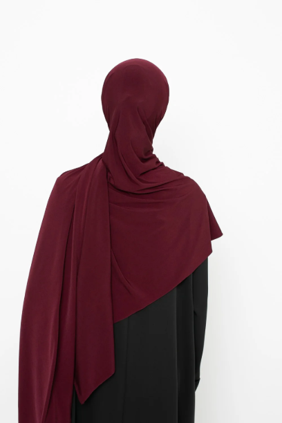 Picture of Ready-to-tie hijab Premium jersey burgundy