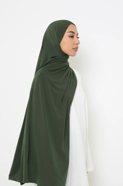 Picture of Olive green premium jersey hijab