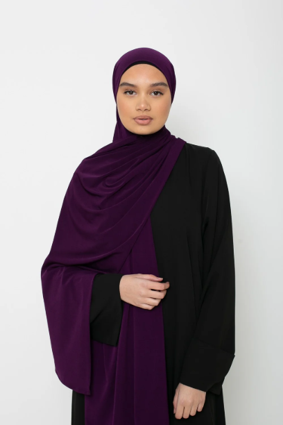 Picture of Hijab Jersey premium aubergine