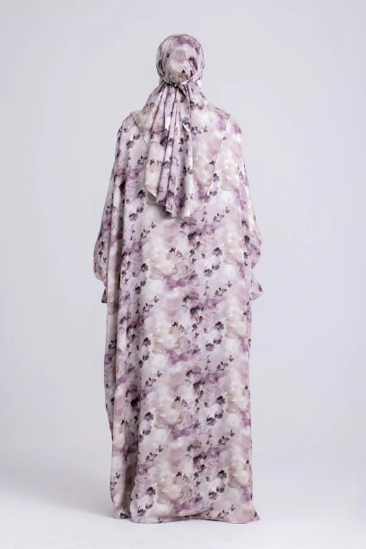 Picture of Zaynab Abaya and Matching Hijab Prayer Set- Lilac Paradise