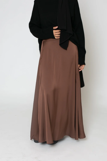 Picture of Flared Satin Skirt